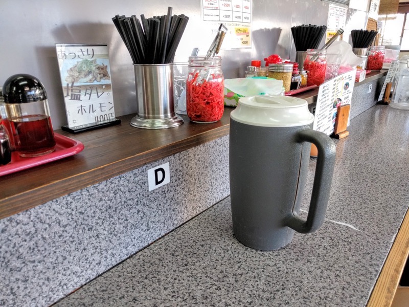 大龍ラーメン合川店 カウンター席