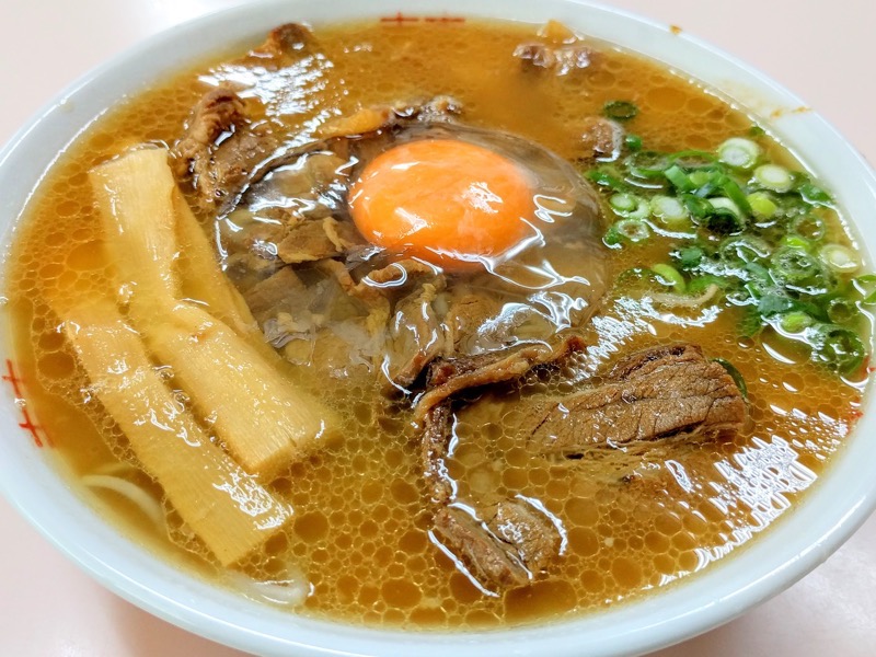 いのたに 中華そば肉入生卵