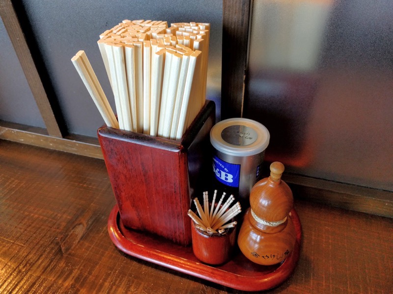 名代三角そばや 調味料