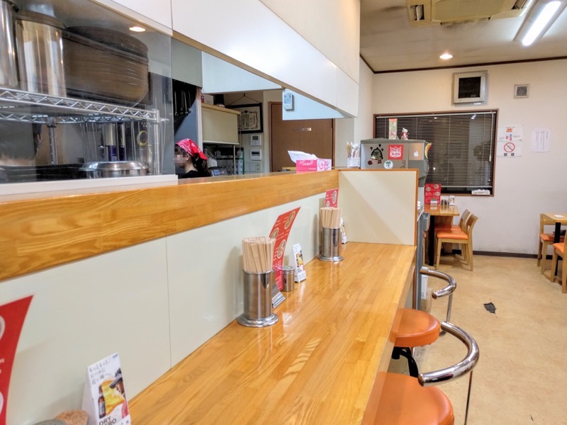 中華そば西食 カウンター席