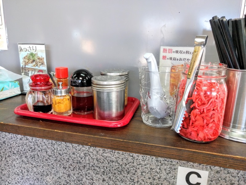 大龍ラーメン合川店 調味料