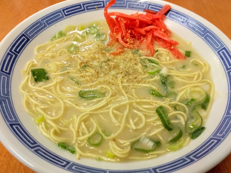 長浜ラーメン名島亭-替え玉後.jpg 長浜ラーメン名島亭 替え玉後