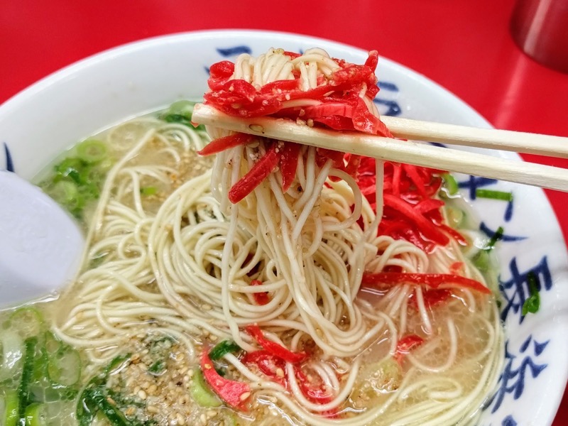 元祖ラーメン長浜家(中洲・家2)-14替え玉後リフトアップ.jpg 元祖ラーメン長浜家 中洲 家2 14替え玉後リフトアップ