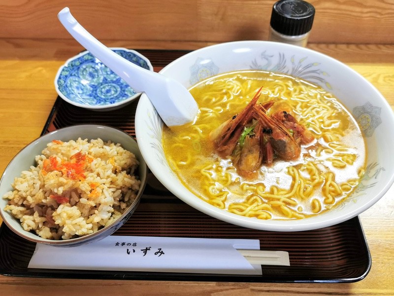 11甘エビ塩ラーメン海老ライス.jpg 11甘エビ塩ラーメン海老ライス