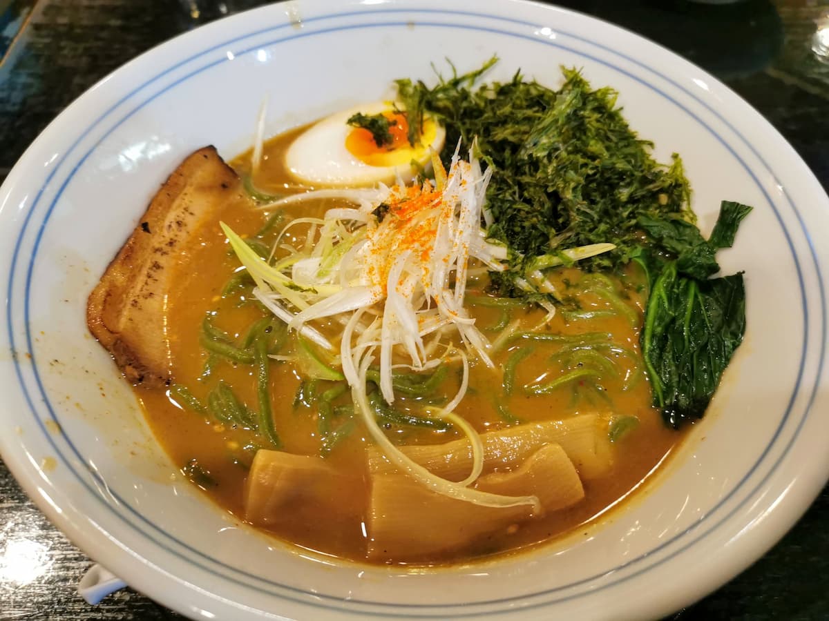 13ピリ辛あしたば魚介豚骨ラーメン.jpg 13ピリ辛あしたば魚介豚骨ラーメン